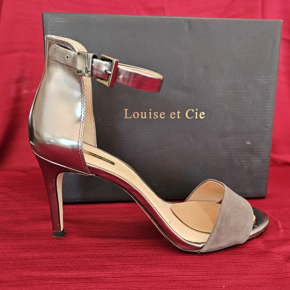 Louise et Cie Metallic Gunmetal and Olive High Heels